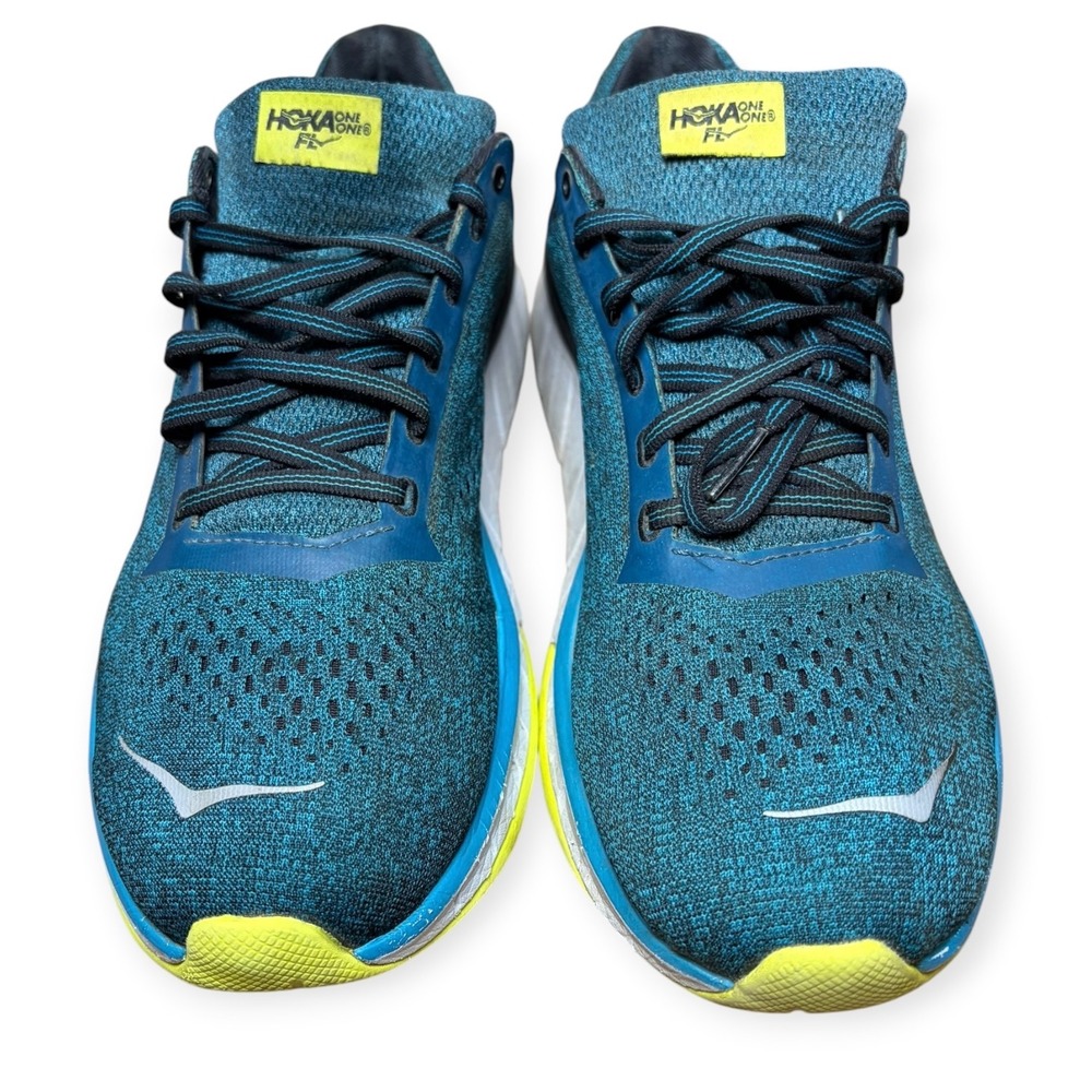 Hoka One One Cavu Mens 10.5 Running Shoes Blue Black 1019281 CSBLC